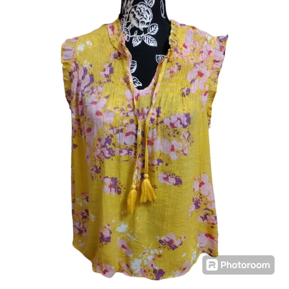 Nanette Lepore Mango Mojito Sleeveless Tie  Front Top